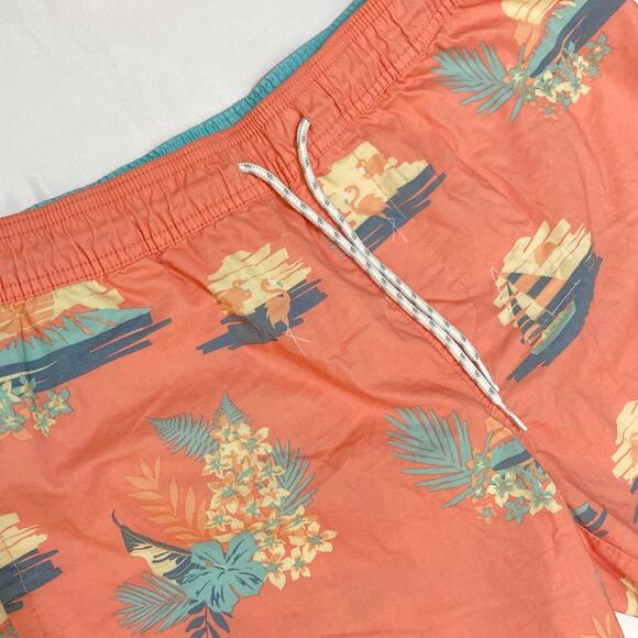 Goodfellow Men's Board Shorts Swim Trunks Size M Floral Vacation Pool Lined Pink - Picture 2 of 10